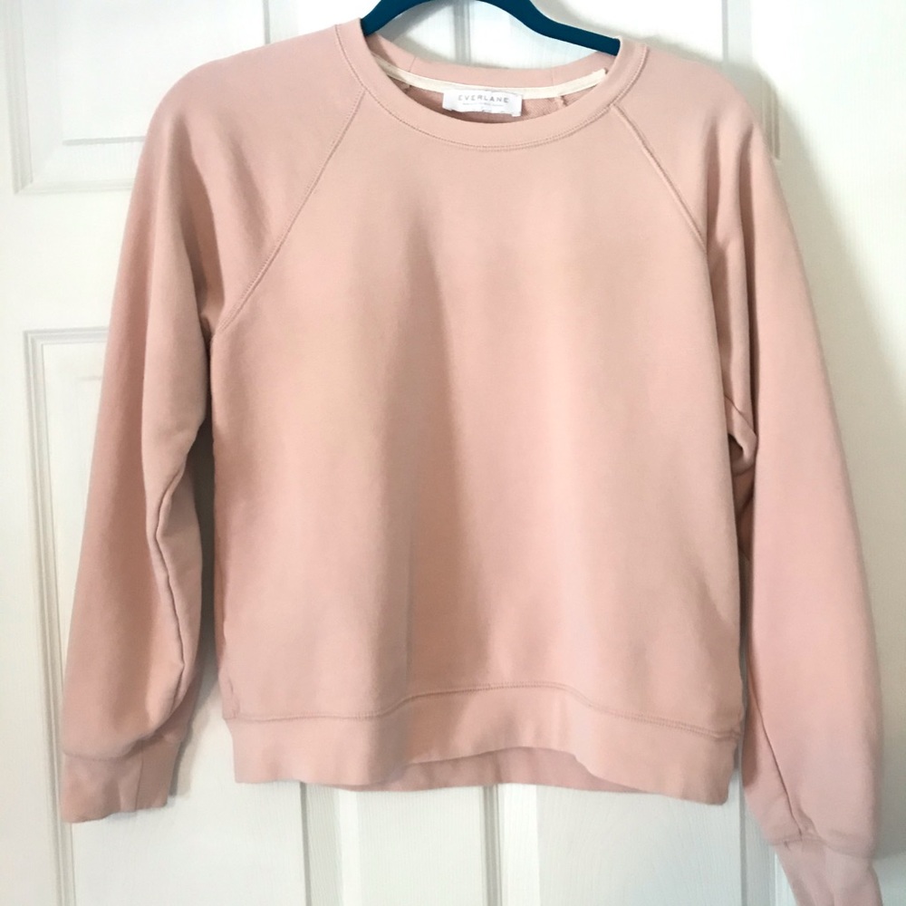 SOLD Everlane Light pink sweatshirt *flaws* - Picture 1 of 10
